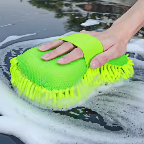 Guante tipo Esponja de Microfibra Ultra Suave para Lavado