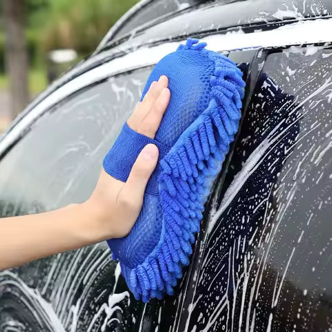 Guante tipo Esponja de Microfibra Ultra Suave para Lavado